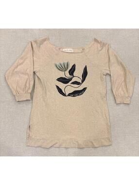 McKenzie Parrott for Anthropologie "You Are Loved" Sweatshirt - Beige - Medium